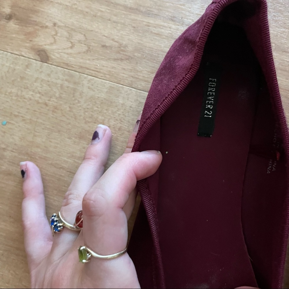 Maroon ballet flats - Picture 4 of 9